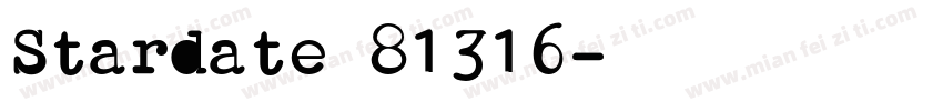 Stardate 81316字体转换